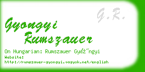 gyongyi rumszauer business card